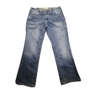 Ariat Real Denim Jeans Womens 31R 31x28 Mid Rise Straight Leg Western Rodeo